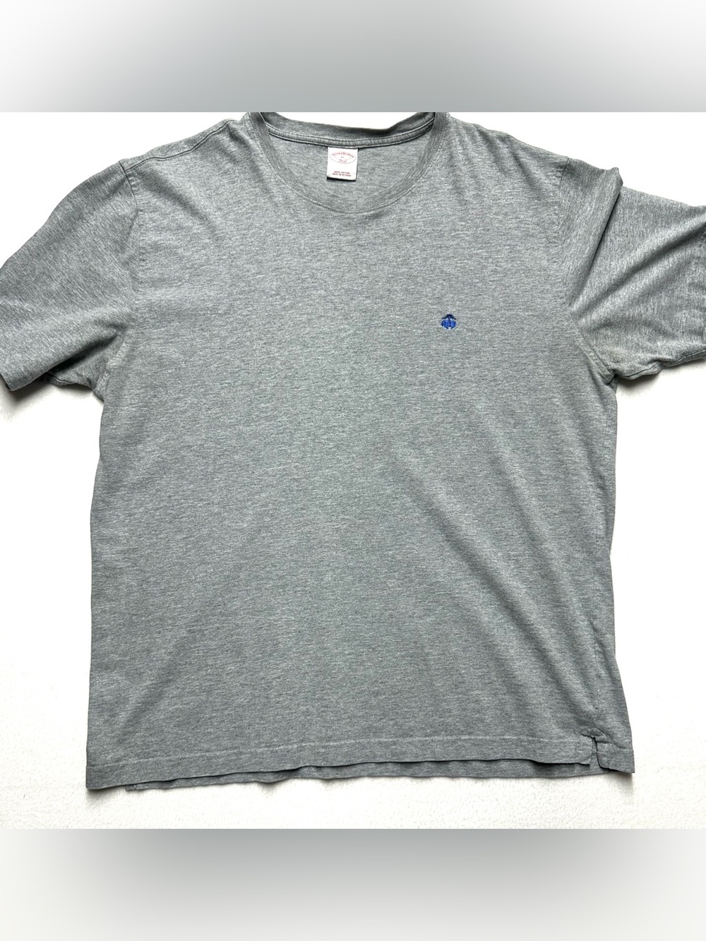 Brooks Brothers 346 Men’s XL Gray Cotton Logo T-Shirt Crew Neck